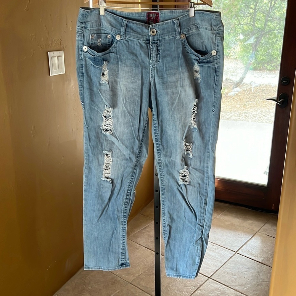 Vintage Torrid Denim Boyfriend Distressed Blue Jeans Size 20